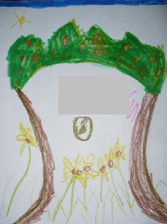 Child Drawing- Green-Living- Tree